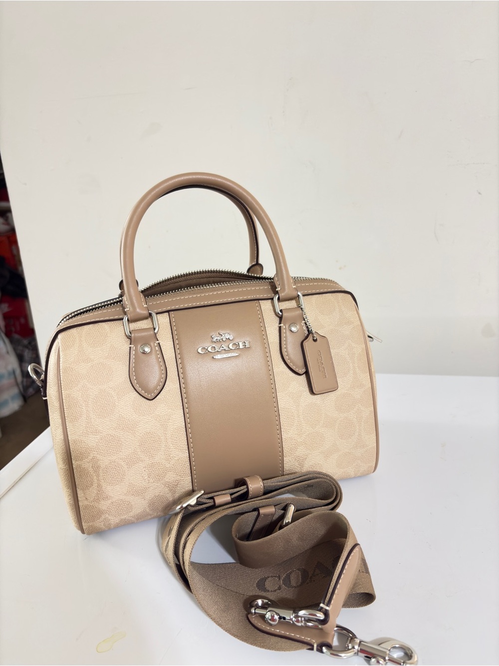 Coach Rowan in signature print bag